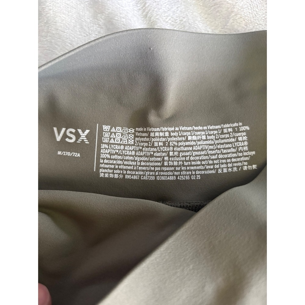 VSX Victoria's Secret Pleated Tennis Skort Olive Green Mesh Athletic Skirt Med - Picture 3 of 5
